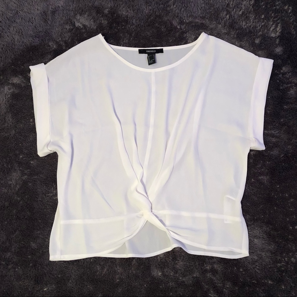Sheer white blouse
